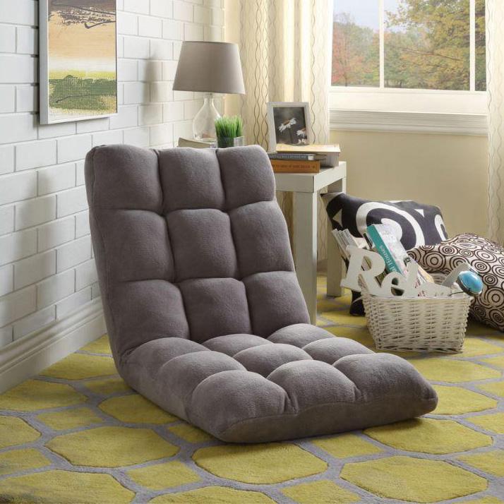 Loungie Microplush Modern Armless Quilted Recliner Chair