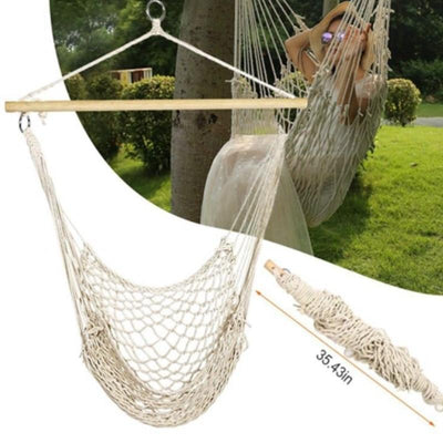 Hanging Rope Hammock Chair Swing with Spreader Bar