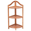 3 Tier Free Standing Bamboo Corner Shelf