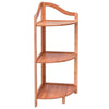 3 Tier Free Standing Bamboo Corner Shelf