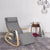 Relaxing Adjustable Lounge Rocking Chair with Pillow and Pocket