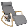 Relaxing Adjustable Lounge Rocking Chair with Pillow and Pocket