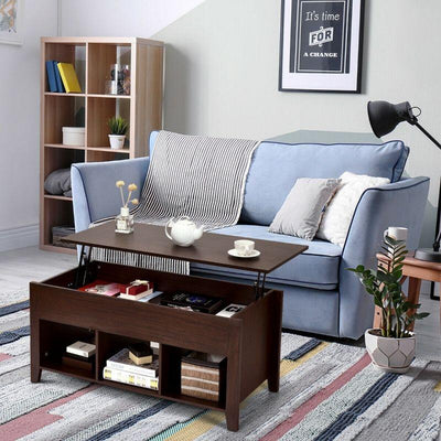 Lift Top Coffee Table with Storage Lower Shelf