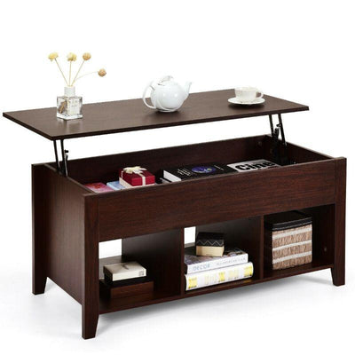 Lift Top Coffee Table with Storage Lower Shelf