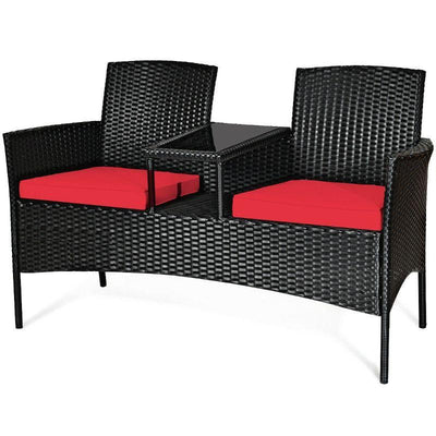 Patio Rattan Conversation Sofa Seat Set