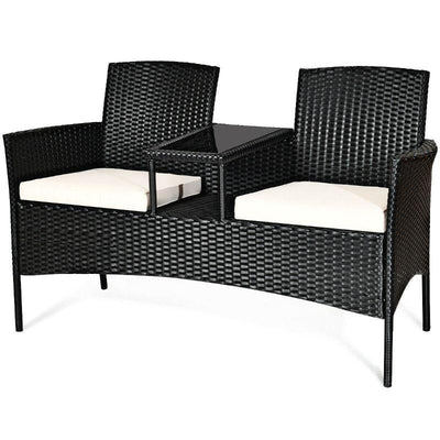 Patio Rattan Conversation Sofa Seat Set