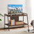 2-Tier Metal Frame TV Stand with Shelves