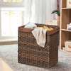 Hand-woven Foldable Rattan Laundry Basket