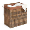 Hand-woven Foldable Rattan Laundry Basket