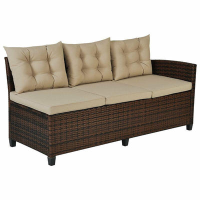 Rattan Patio Dining Furniture Sofa 3 Piece Set