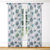 Floral Semi-Sheer Window Pair Pair Panel Curtains  36" x 84" Each - Set of 2