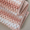 Ultra-Soft Plush Two-Tone Bubble Chenille Anti-Slip Bath Mat - 17" W x 24" L