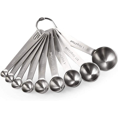 Stainless Steel Measuring Spoons - 9 Piece Set