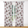 Floral Semi-Sheer Window Pair Pair Panel Curtains  36" x 84" Each - Set of 2