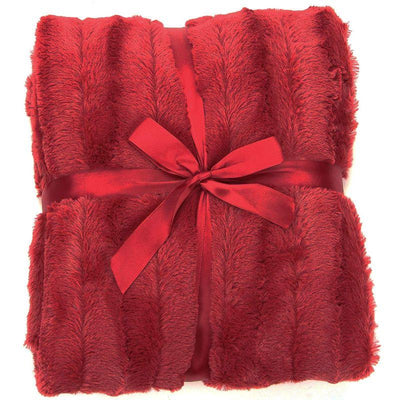 Ultra Cozy Faux Fur Microplush Reversible Throw Blanket