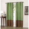 Faux Silk Thermal Two Toned Blackout Grommet Window Curtain Panels  37"x84" -  Set of 2