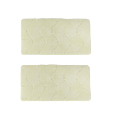 Memory Foam Non Slip Bath Mat 17x24" - 2 Pack