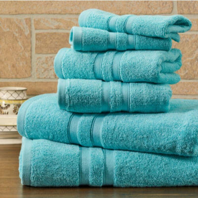 6 Piece Bibb Home Towel Set  100% Egyptian Cotton - 6 Colors