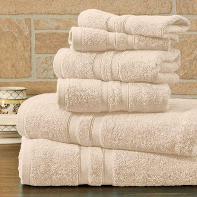 6 Piece Bibb Home Towel Set  100% Egyptian Cotton - 6 Colors