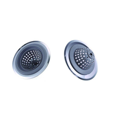 Silicone Kitchen Sink Drain Strainer And Debris Stopper - 1 or 2 Pack