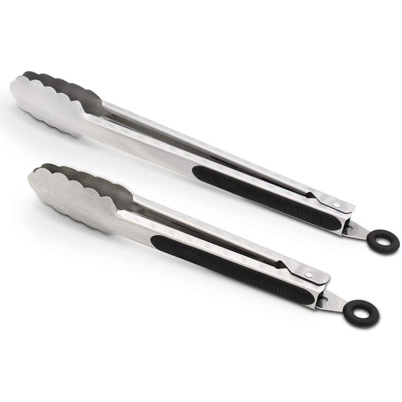 Stainless Steel Kitchen Tongs - 2 Pack