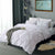 Laura's Lace 3 Piece Pintuck Pinch Pleated Duvet Cover - Zipper Closure